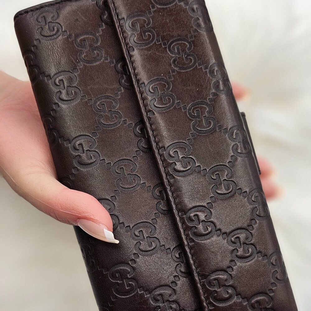 Guccissima Brown  Leather Wallet